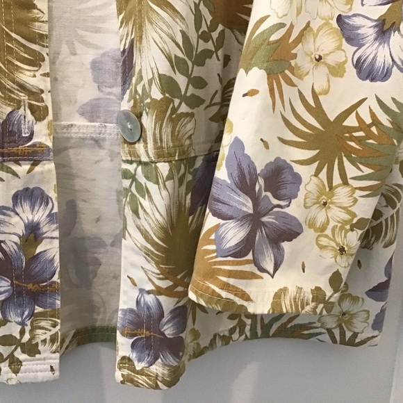 Wild Palms Botanical Floral print Jacket - Picture 7 of 9